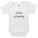 Rompertje – 100% schattig – Wit korte mouw