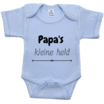 Rompertje – Papa’s kleine held – blauw korte mouw