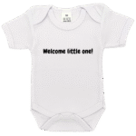 Rompertje – Welcome little one – wit korte mouw